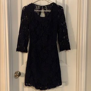 Navy blue lace dress